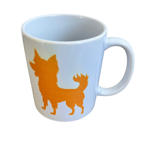 Orange dog mug